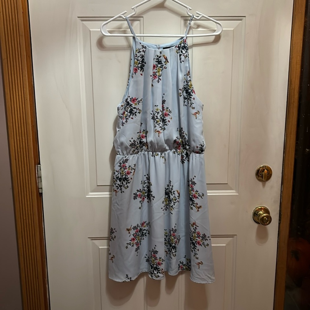 Blue floral dress